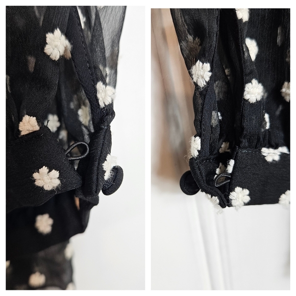Alice + Olivia Black and White Polka Dot Blouse - Picture 12 of 16